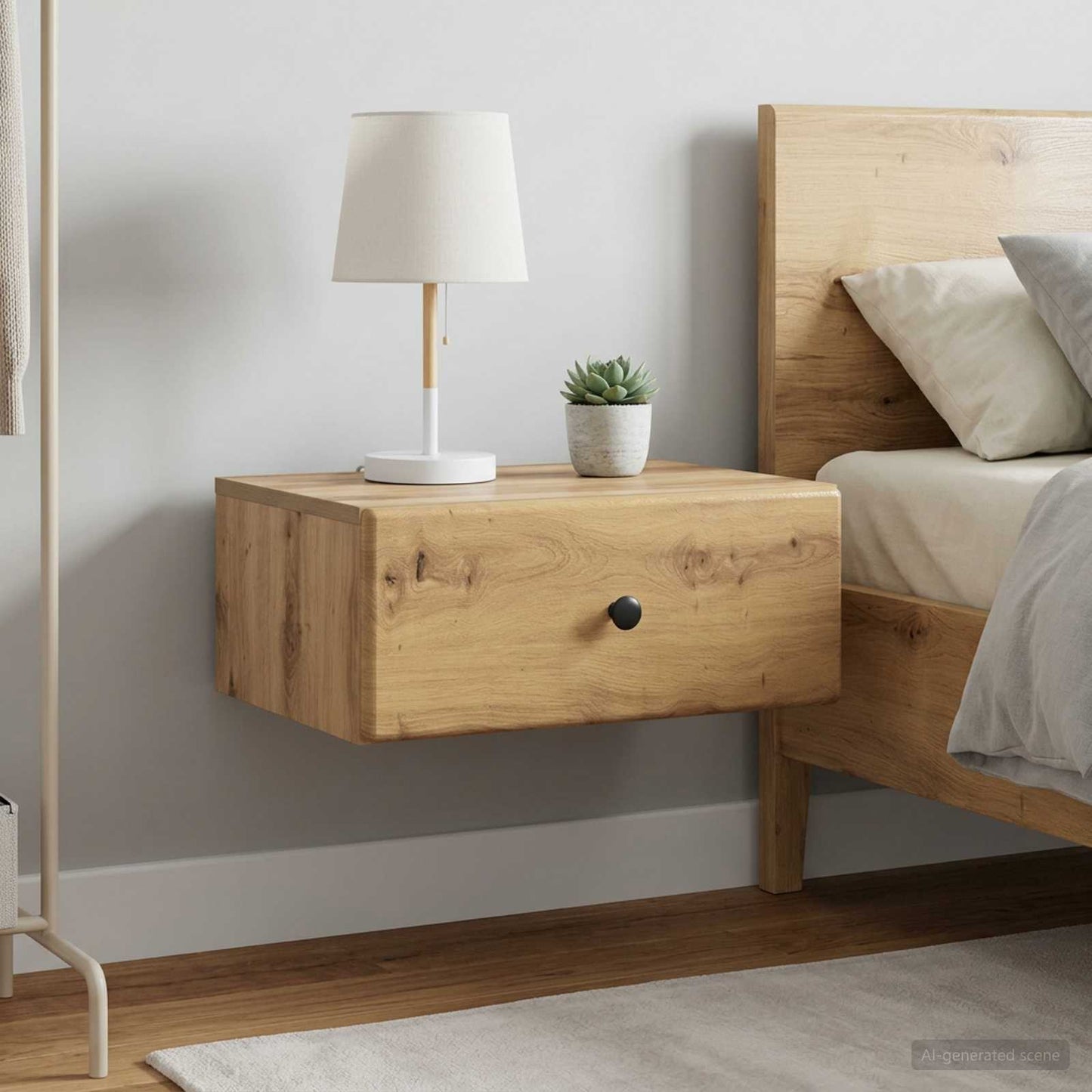 vidaXL Τοίχου Κρεμαστό Κομοδίνο 2 τμχ. Artisan Δρυς 49 x 34,5 x 20 εκ.