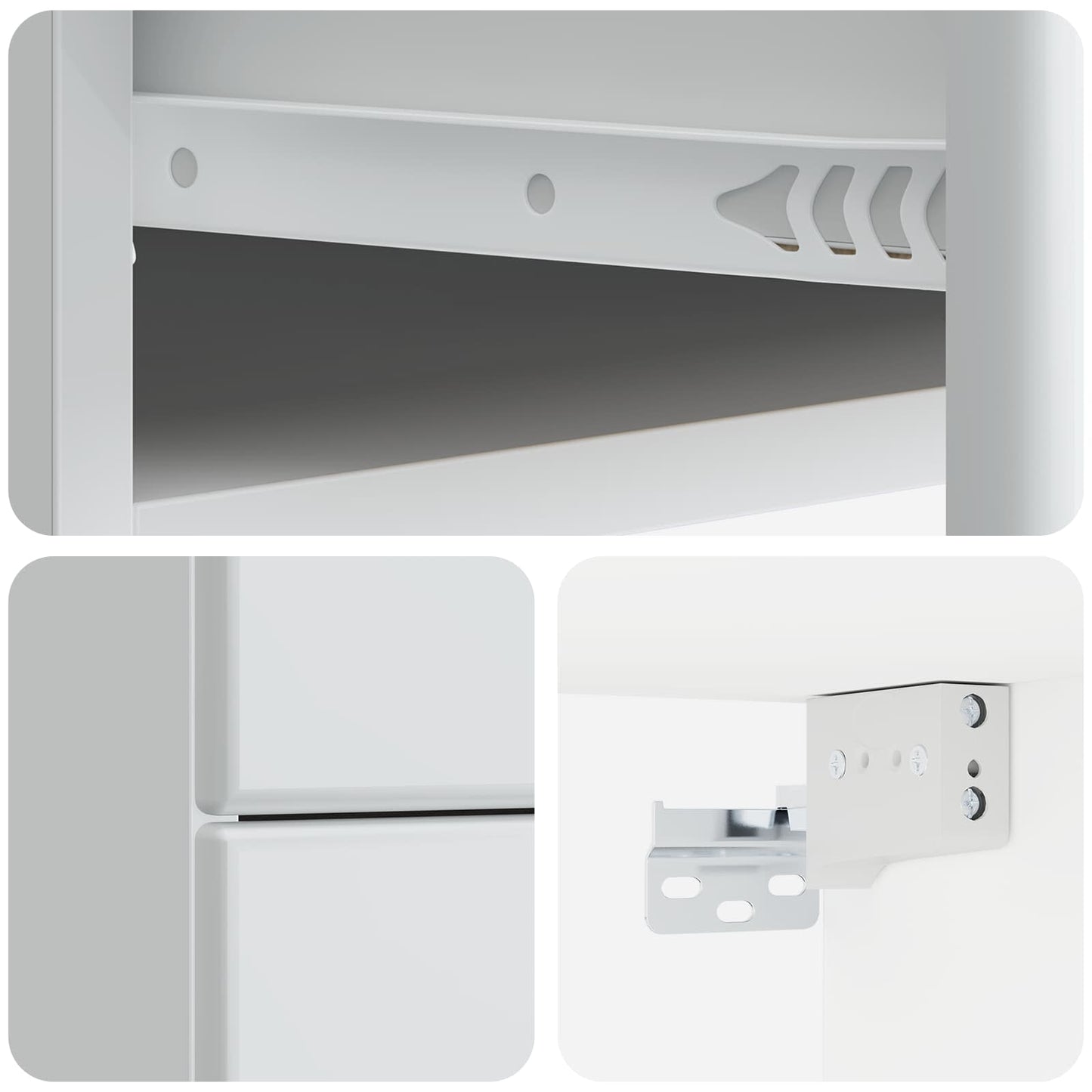 vidaXL Τοίχου Κρεμαστό Κομοδίνο 2 τμχ. Λευκό 34,5 x 33 x 40 εκ