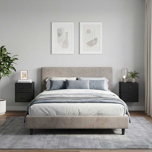 vidaXL Τοίχου Κρεμαστό Κομοδίνο 2 τμχ. Μαύρο 34,5 x 33 x 40 εκ