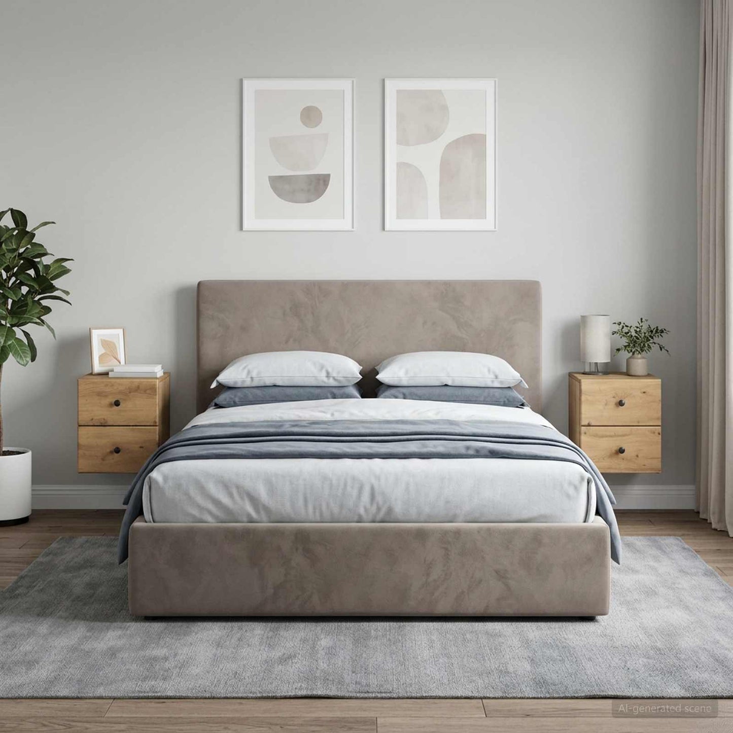 vidaXL Τοίχου Κρεμαστό Κομοδίνο 2 τμχ. Artisan Δρυς 34,5 x 33 x 40 εκ