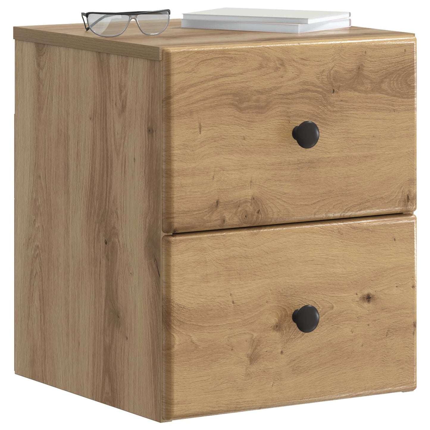 vidaXL Τοίχου Κρεμαστό Κομοδίνο 2 τμχ. Artisan Δρυς 34,5 x 33 x 40 εκ