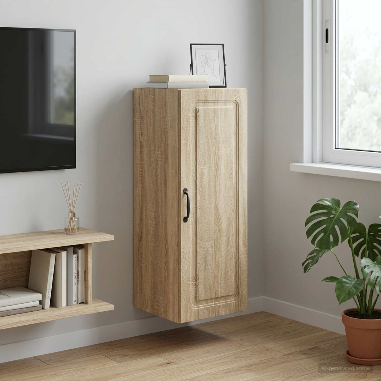 vidaXL Τοίχου Ντουλάπα 33 x 34,5 x 90 εκ Επεξεργασμένο Ξύλο