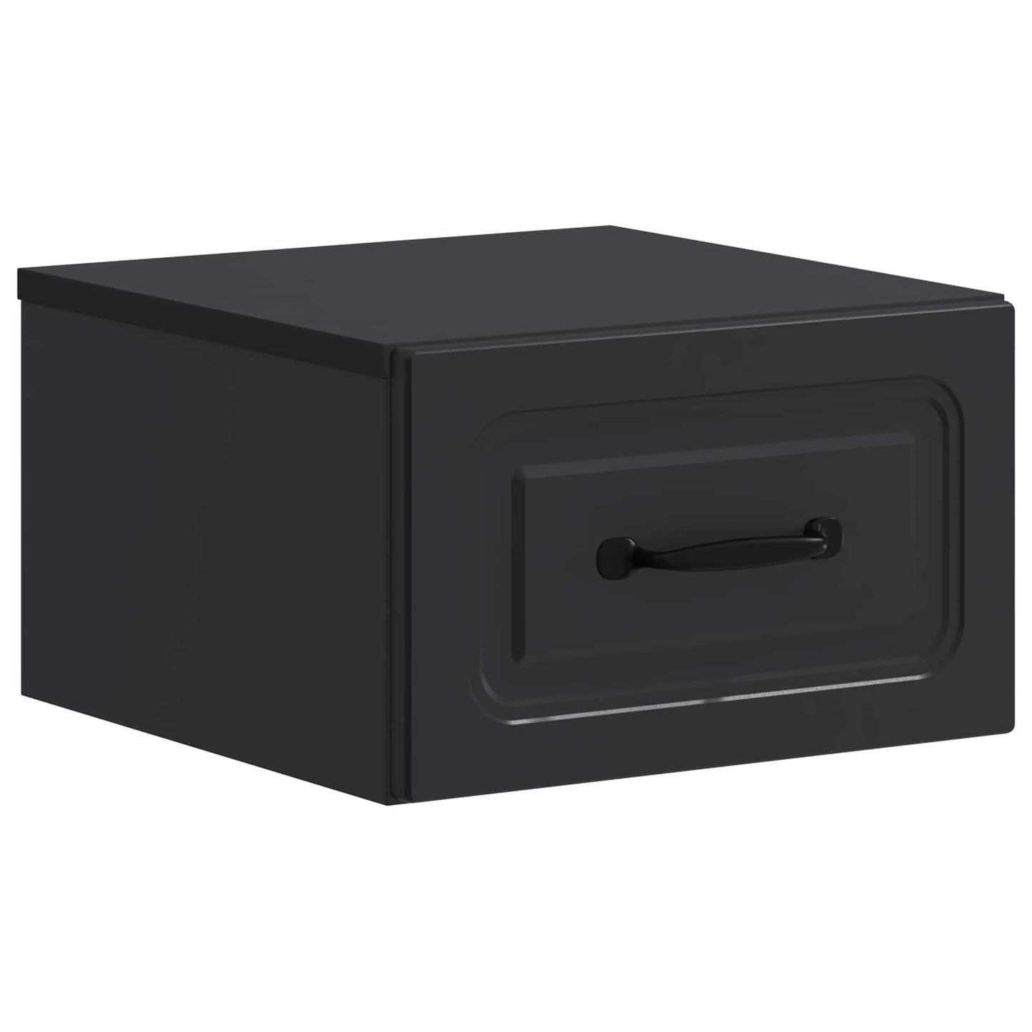 vidaXL Τοίχου Κρεμαστό Κομοδίνο 2 τμχ. Μαύρο 34,5 x 33 x 20 εκ.