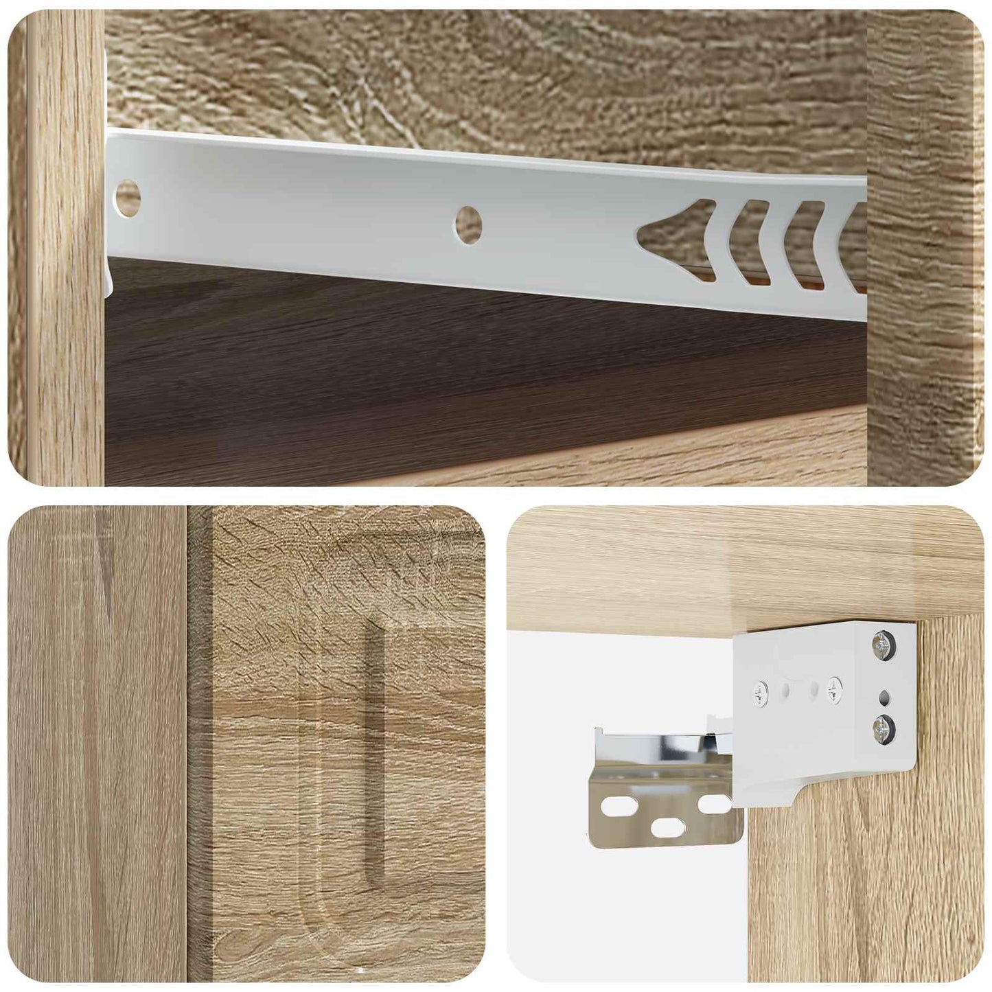 vidaXL Τοίχου Κρεμαστό Κομοδίνο 2 τμχ. Sonoma Δρυς 34,5 x 33 x 20 εκ.