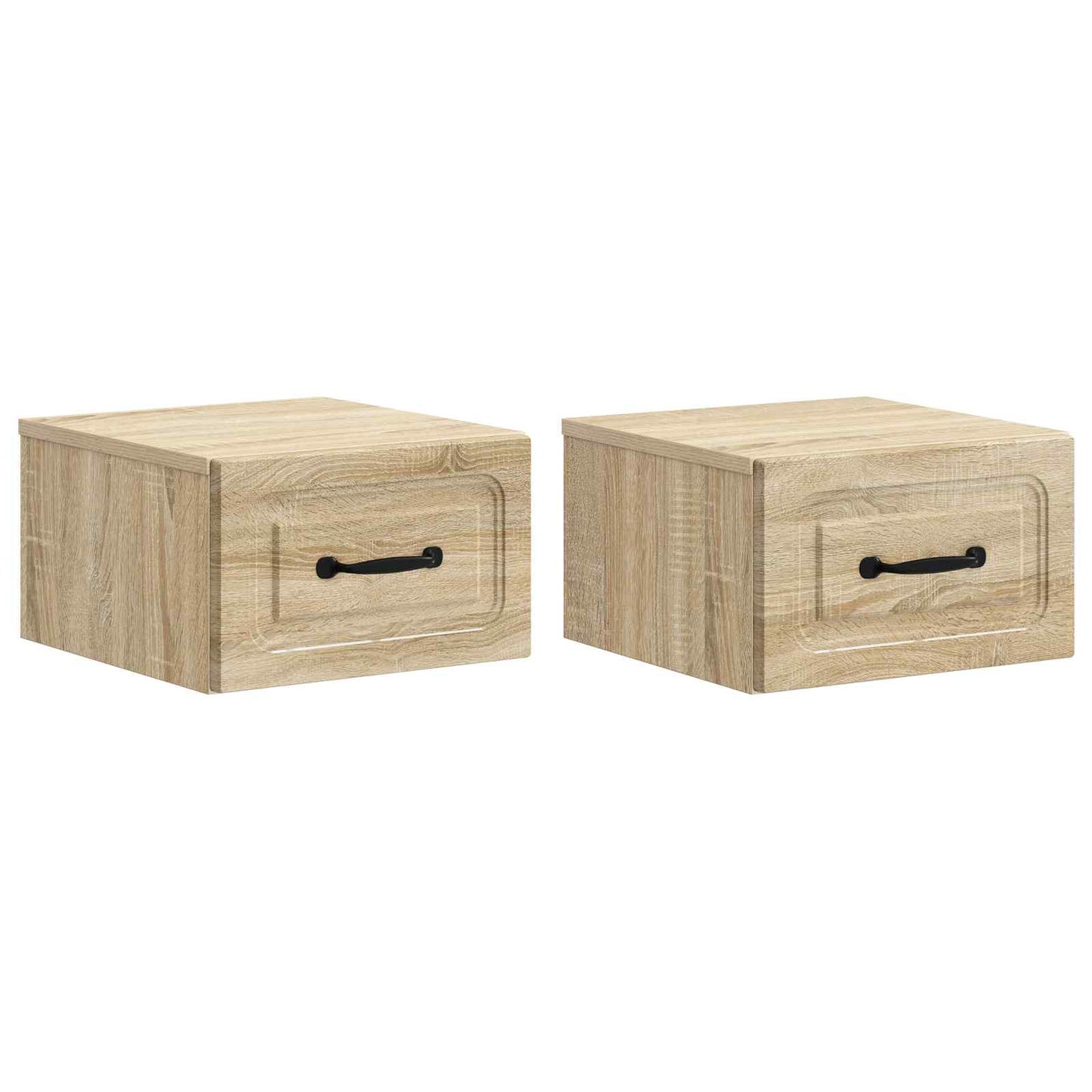 vidaXL Τοίχου Κρεμαστό Κομοδίνο 2 τμχ. Sonoma Δρυς 34,5 x 33 x 20 εκ.