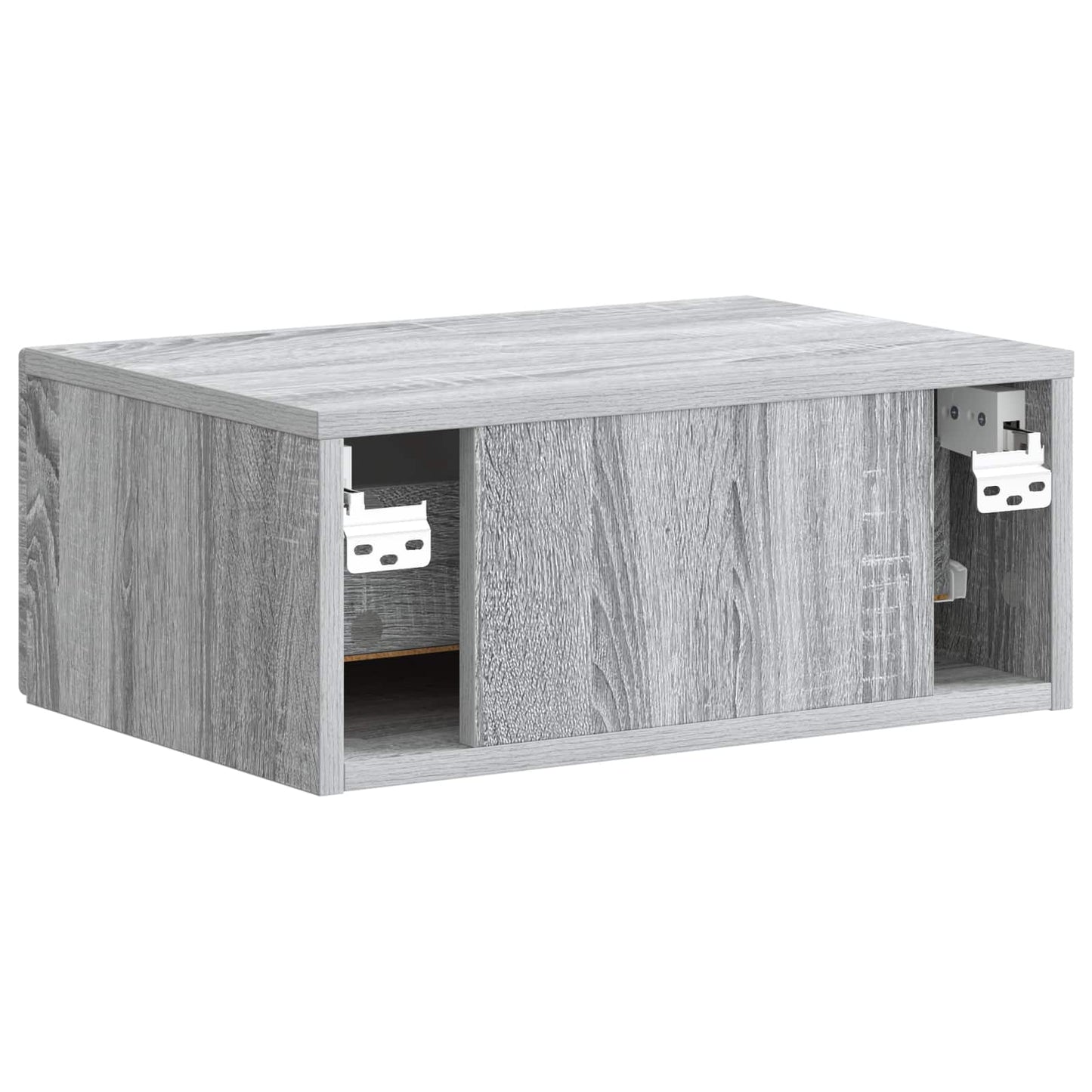 vidaXL Τοίχου Κρεμαστό Κομοδίνο 2 τμχ. Γκρι Sonoma 49 x 34,5 x 20 εκ.