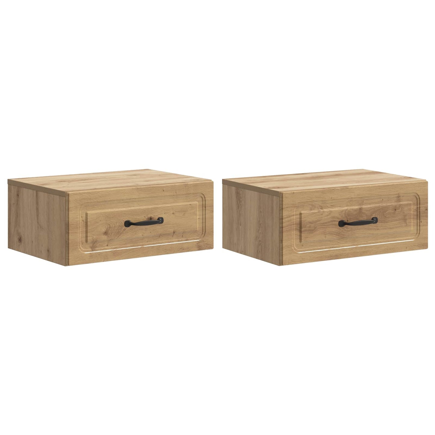 vidaXL Τοίχου Κρεμαστό Κομοδίνο 2 τμχ. Artisan Δρυς 49 x 34,5 x 20 εκ.