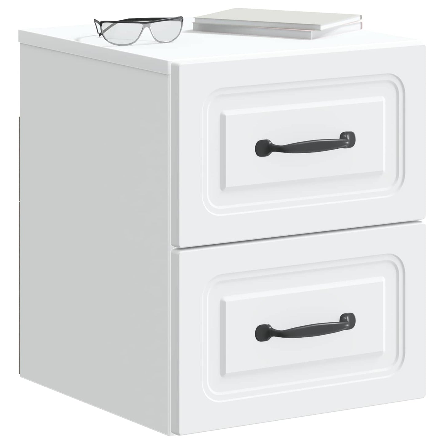 vidaXL Τοίχου Κρεμαστό Κομοδίνο 2 τμχ. Λευκό 34,5 x 33 x 40 εκ