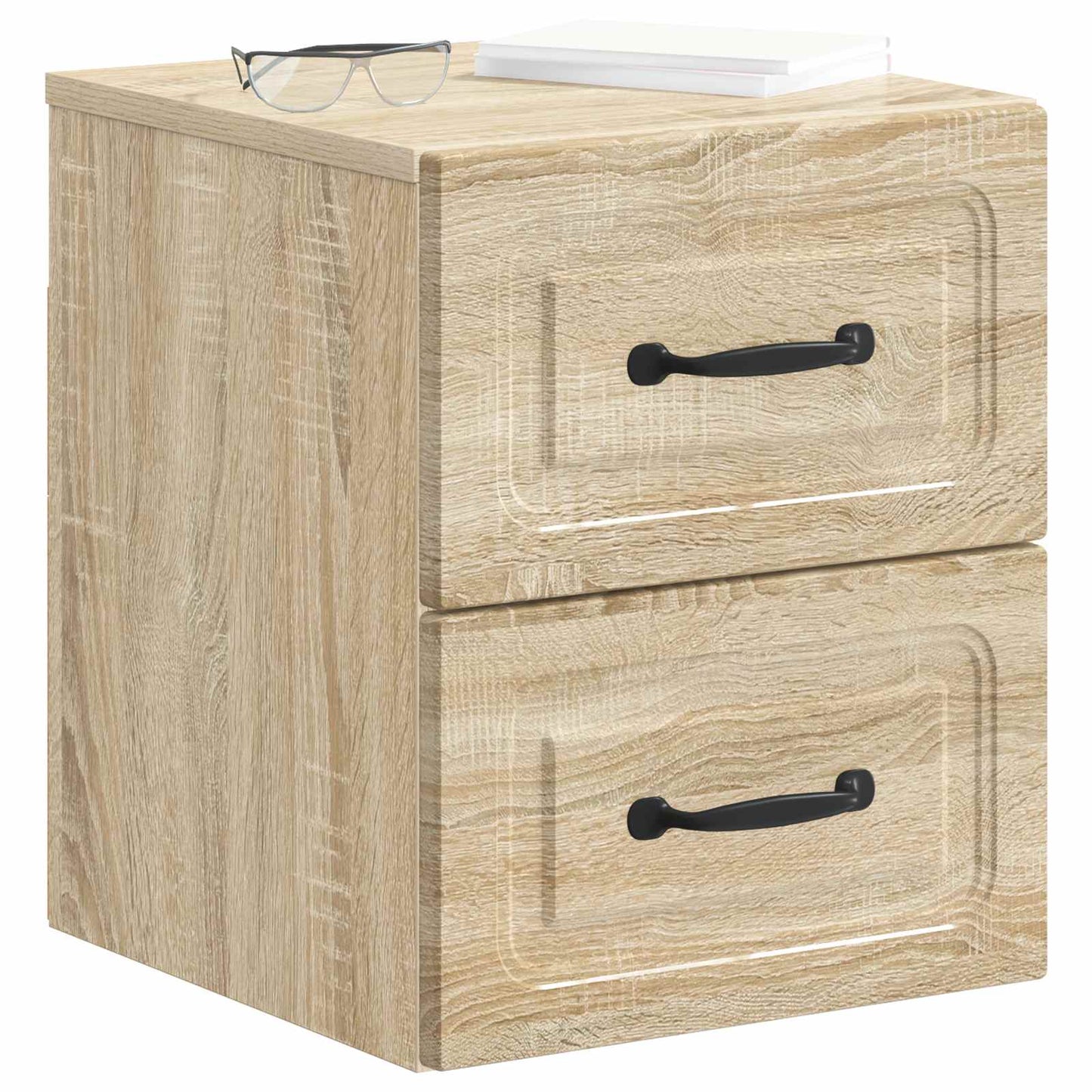 vidaXL Τοίχου Κρεμαστό Κομοδίνο 2 τμχ. Sonoma Δρυς 34,5 x 33 x 40 εκ