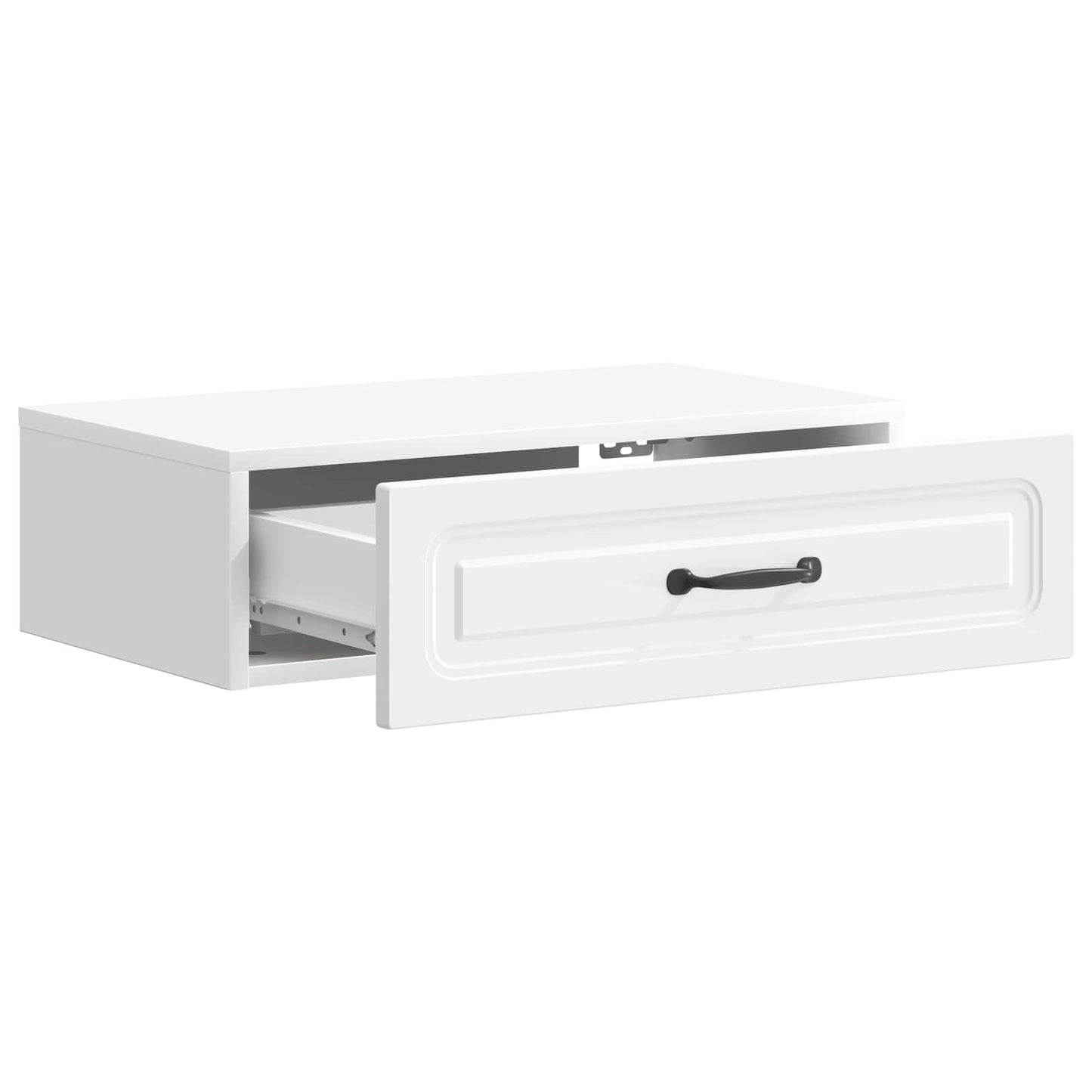 vidaXL Τραπεζάκι Τοίχου Λευκό 59 x 34,5 x 17 εκ. Επεξεργασμένο Ξύλο