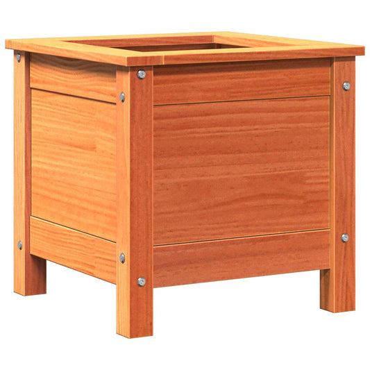 vidaXL Γλάστρα Κήπου Κερωτό καφέ 40 x 40 x 39 cm Στερεά ξυλεία πεύκου