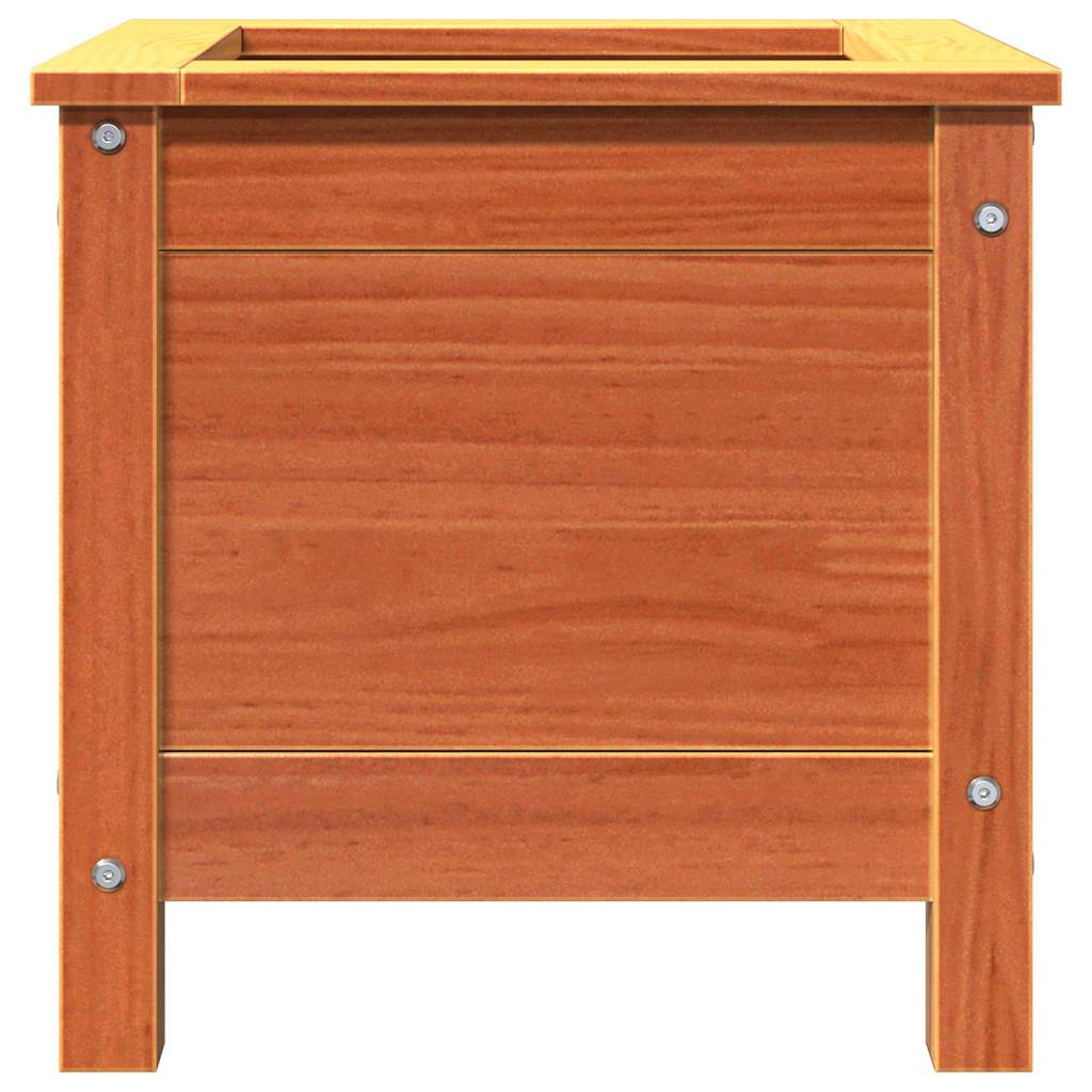 vidaXL Γλάστρα Κήπου Κερωτό καφέ 40 x 40 x 39 cm Στερεά ξυλεία πεύκου