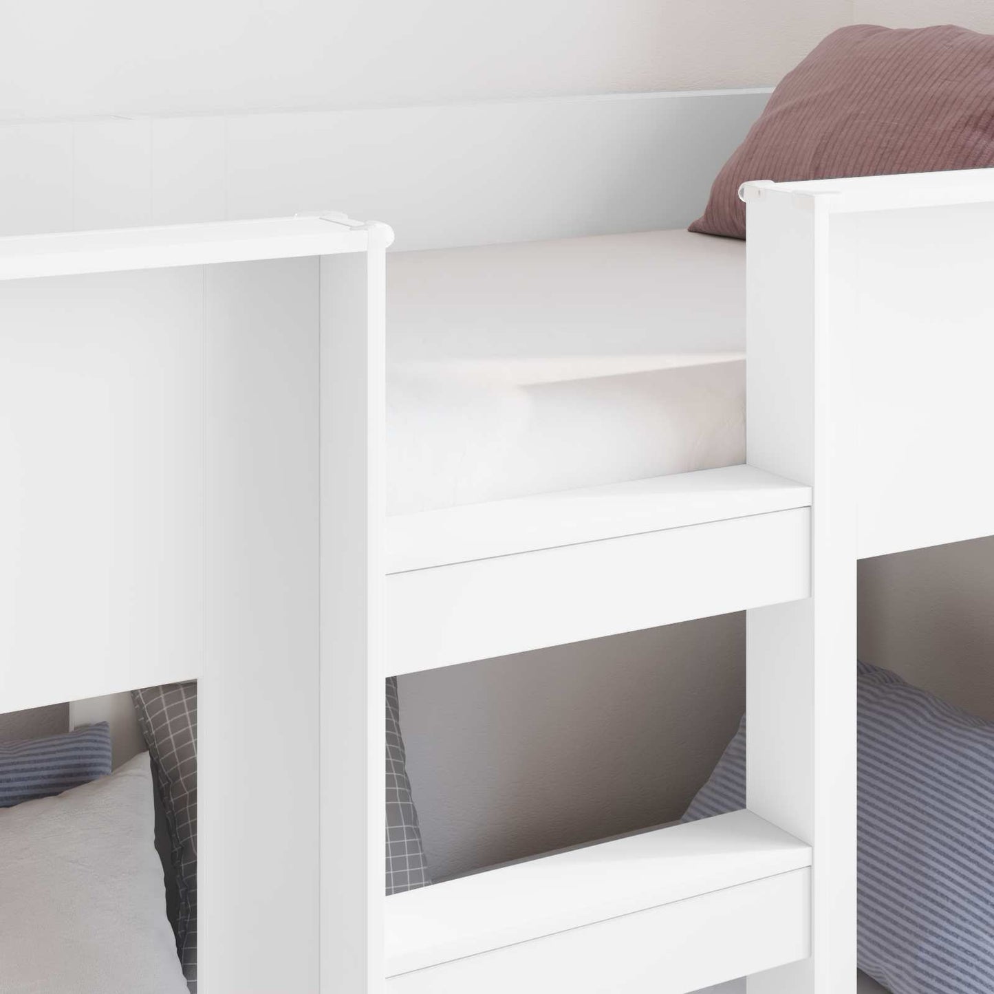 vidaXL Κρεβάτι Κουκέτα για Παιδιά Λευκό 75 x 190 cm Επεξεργασμένο ξύλο