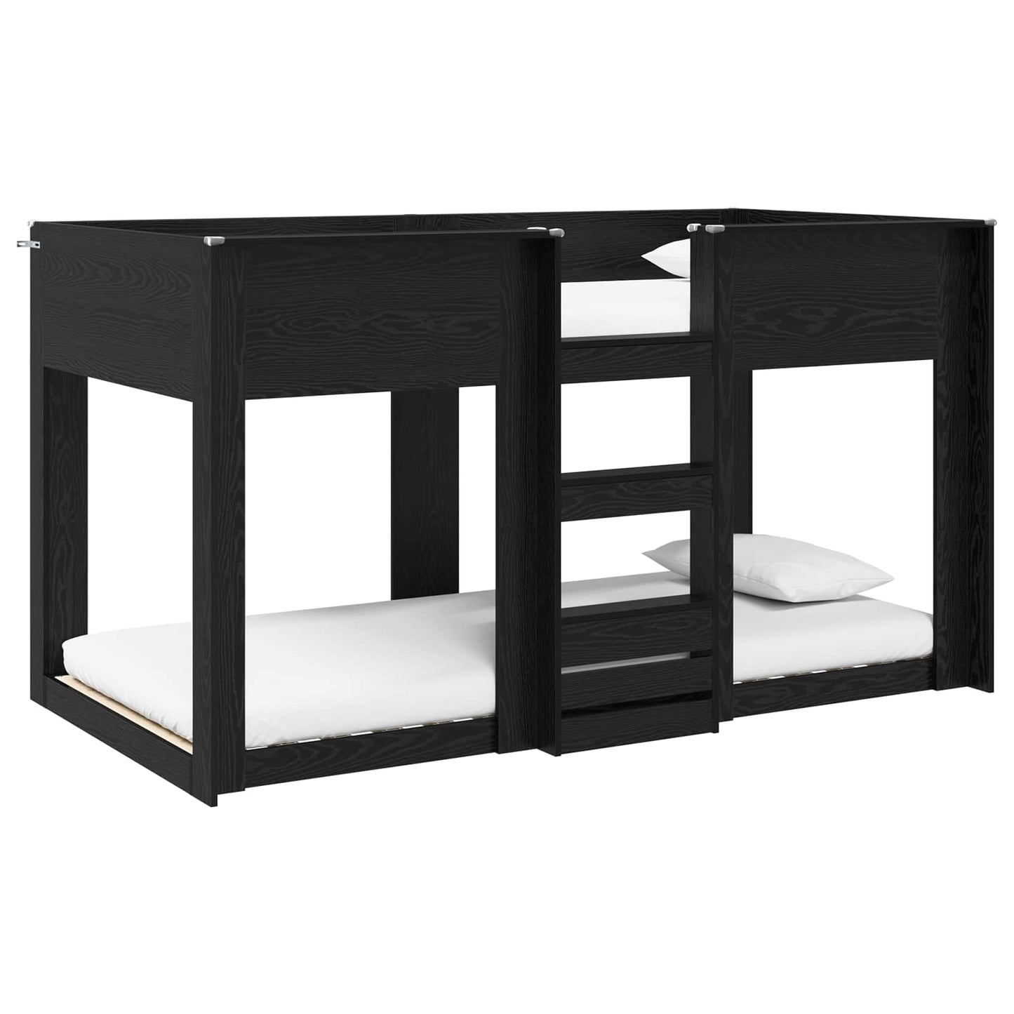 vidaXL Κρεβάτι Κουκέτα για Παιδιά Μαύρη Οξυά 75 x 190 cm