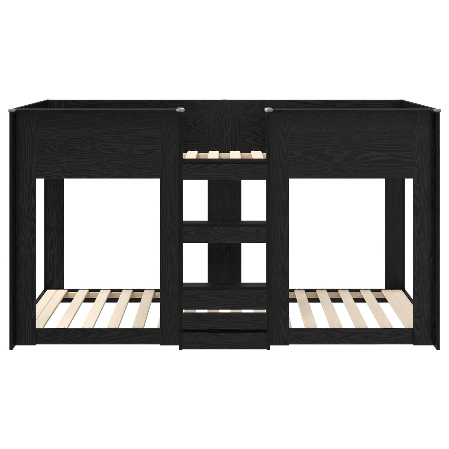 vidaXL Κρεβάτι Κουκέτα για Παιδιά Μαύρη Οξυά 75 x 190 cm