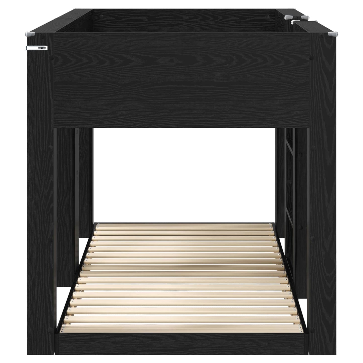 vidaXL Κρεβάτι Κουκέτα για Παιδιά Μαύρη Οξυά 75 x 190 cm