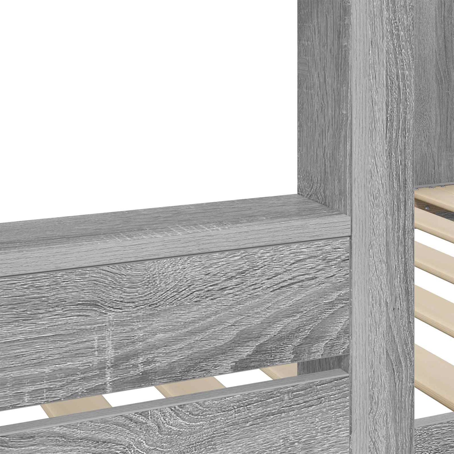 vidaXL Κρεβάτι Κουκέτα για Παιδιά Γκρίζο Σονομα 90 x 190 cm