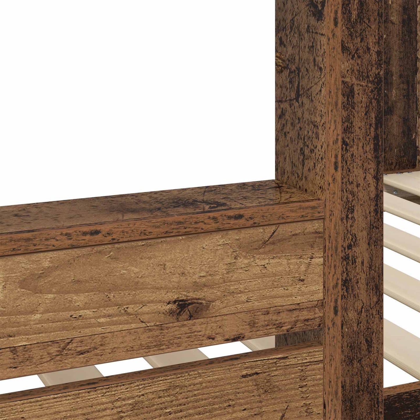 vidaXL Κρεβάτι Κουκέτα για Παιδιά Παλιό ξύλο 90 x 190 cm