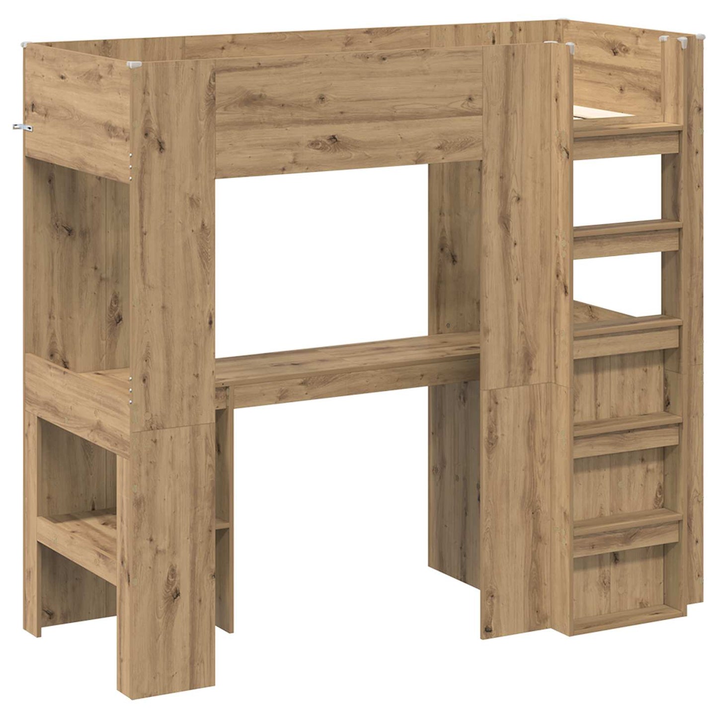 vidaXL Σκελετός κουκέτας με γραφείο με ράφι Artisan Oak 75 x 190 cm