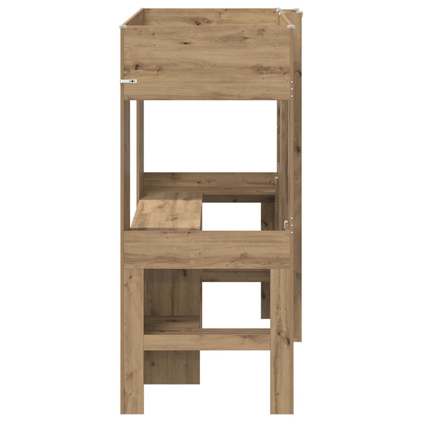 vidaXL Σκελετός κουκέτας με γραφείο με ράφι Artisan Oak 75 x 190 cm
