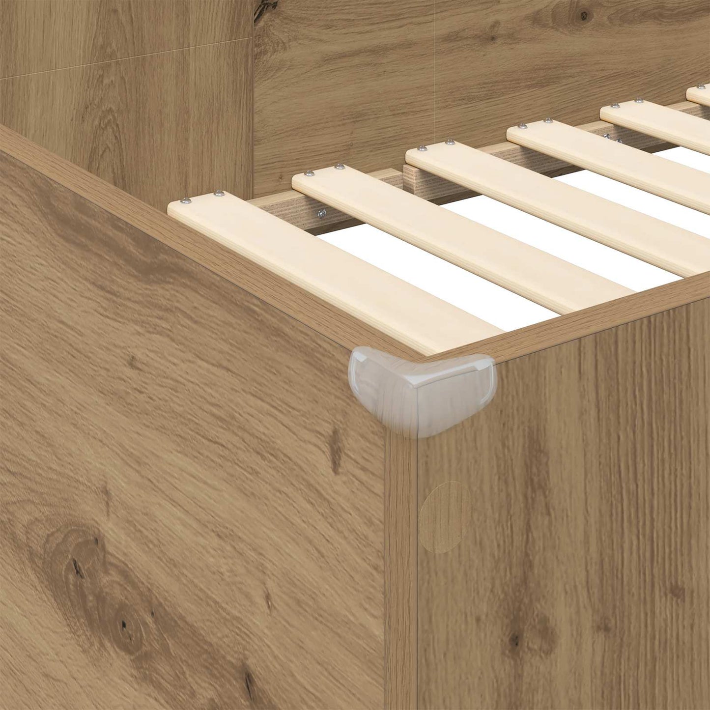 vidaXL Σκελετός κουκέτας με γραφείο με ράφι Artisan Oak 90 x 190 cm
