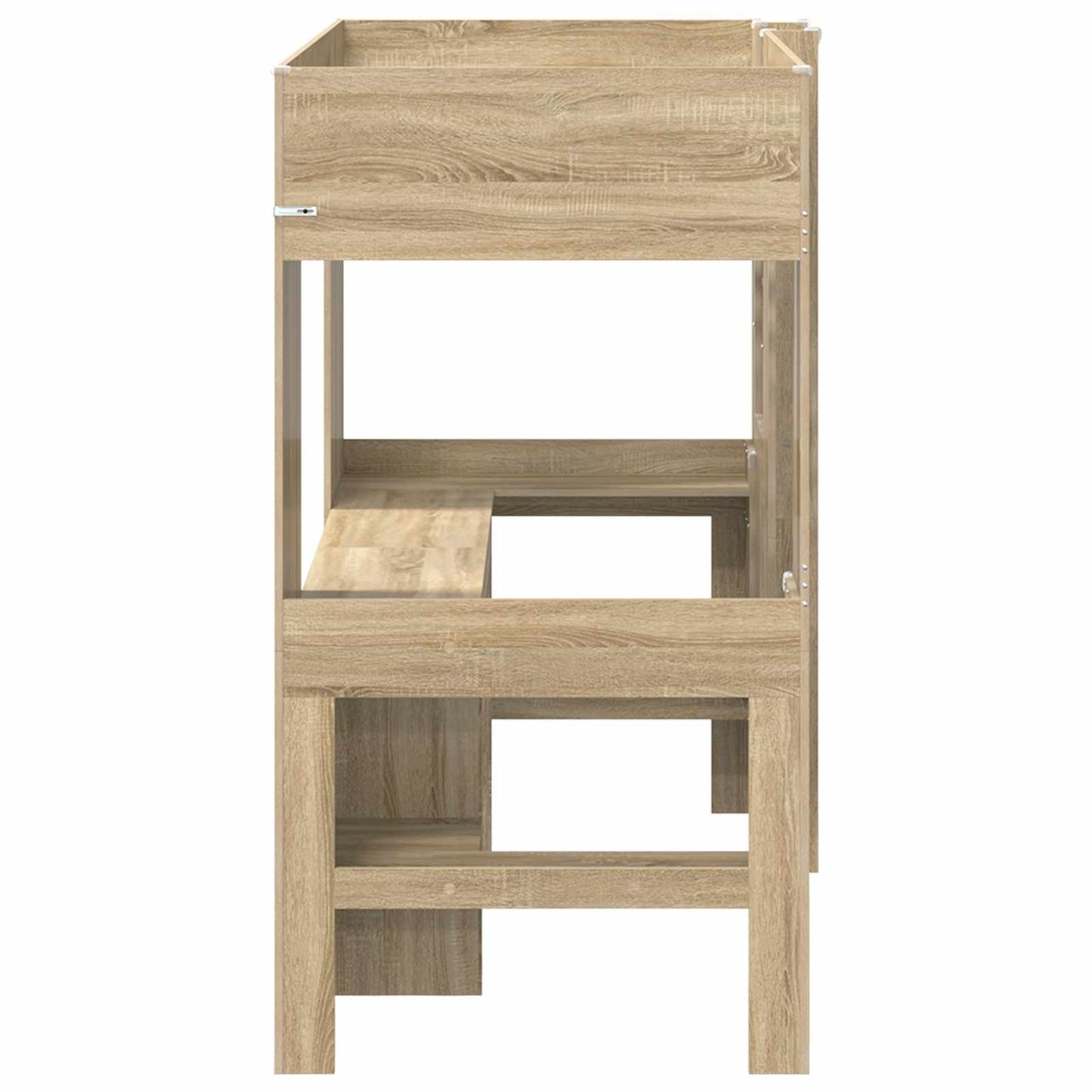 vidaXL Σκελετός κουκέτας με γραφείο Δρύς Sonoma 80 x 200 cm