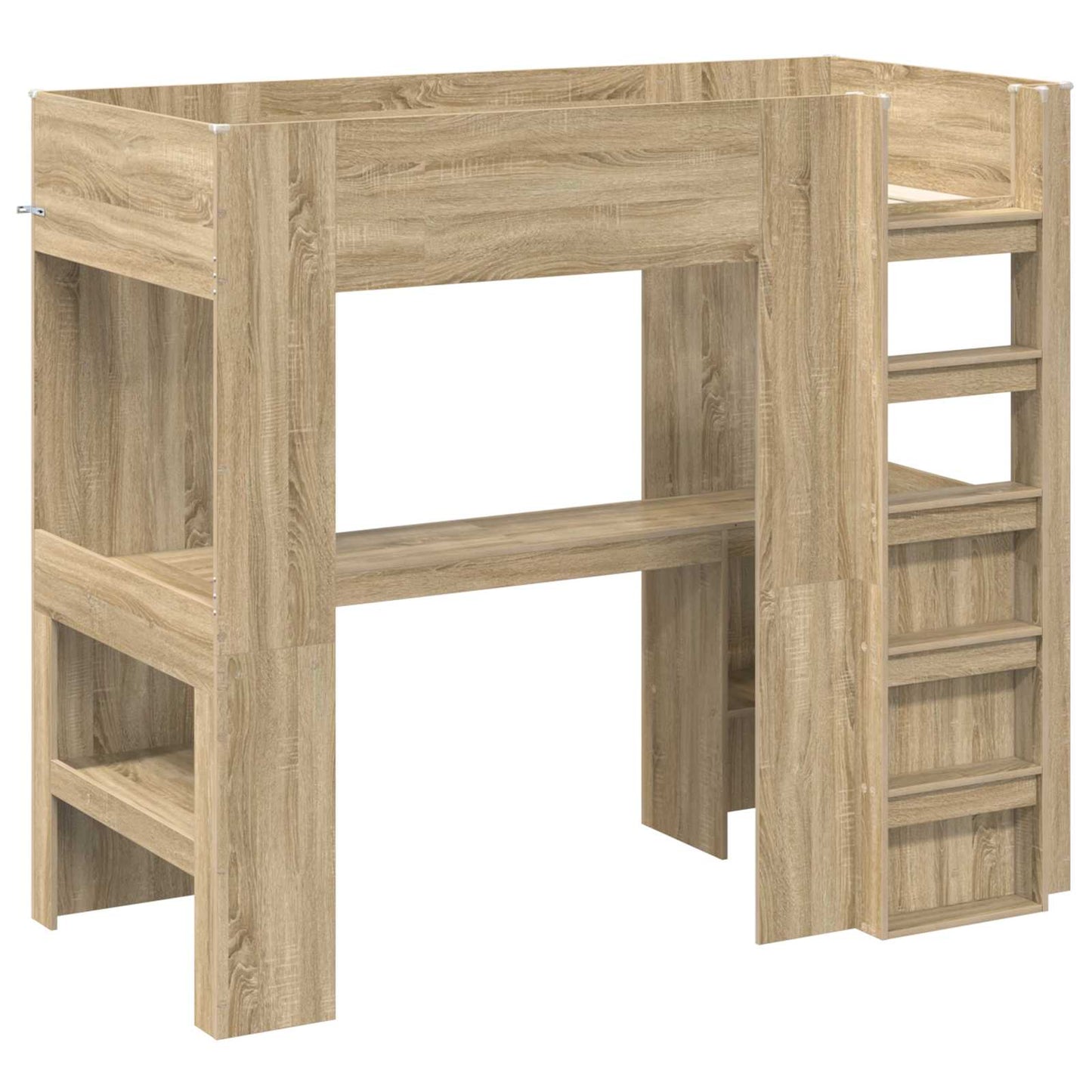vidaXL Σκελετός κουκέτας με γραφείο Δρύς Sonoma 90 x 200 cm
