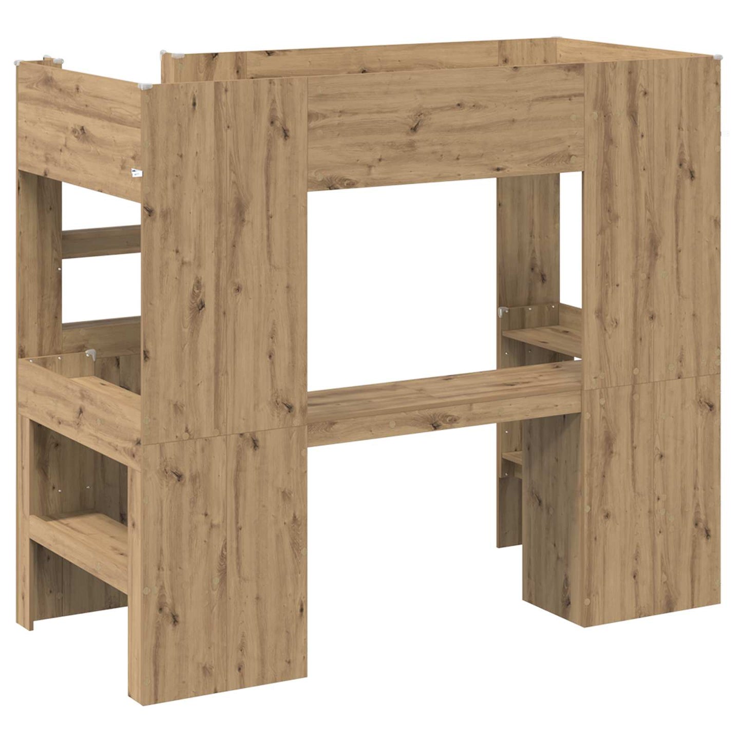 vidaXL Σκελετός κουκέτας με γραφείο με ράφι Artisan Oak 90 x 200 cm