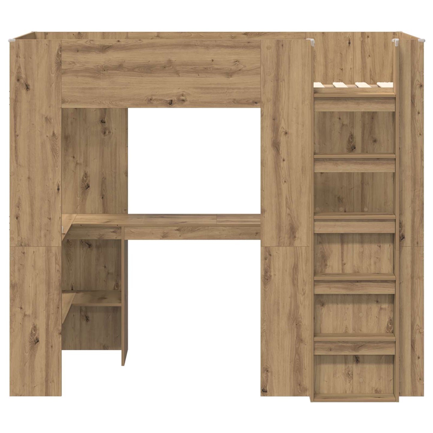 vidaXL Σκελετός κουκέτας με γραφείο με ράφι Artisan Oak 90 x 200 cm