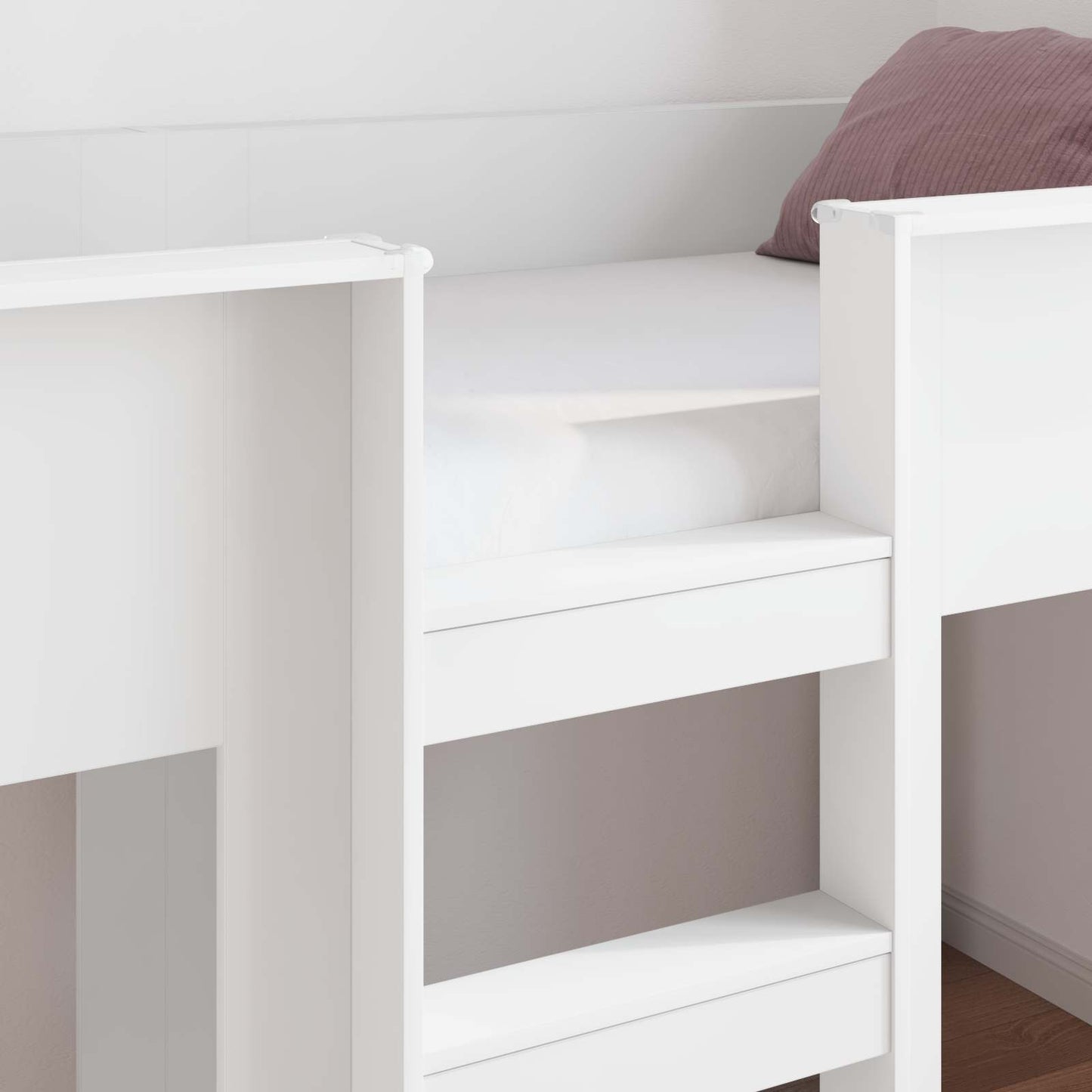 vidaXL Κρεβάτι Κουκέτα για Παιδιά Λευκό 75 x 190 cm Επεξεργασμένο ξύλο