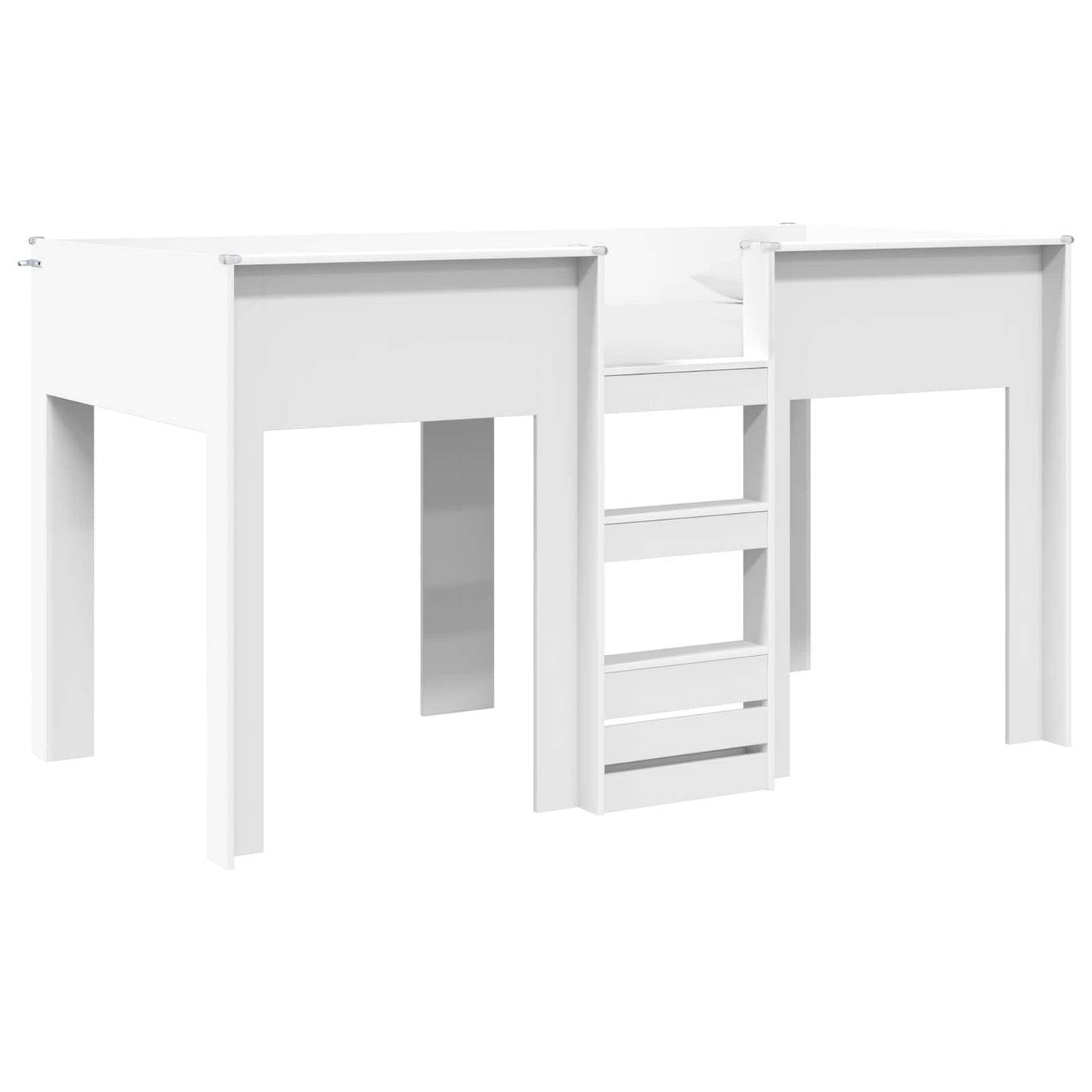 vidaXL Κρεβάτι Κουκέτα για Παιδιά Λευκό 90 x 190 cm Επεξεργασμένο ξύλο