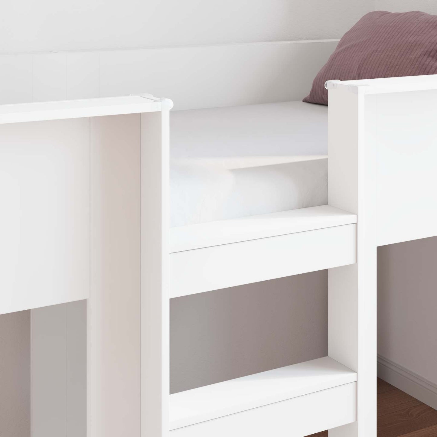 vidaXL Κρεβάτι Κουκέτα για Παιδιά Λευκό 80 x 200 cm Επεξεργασμένο ξύλο