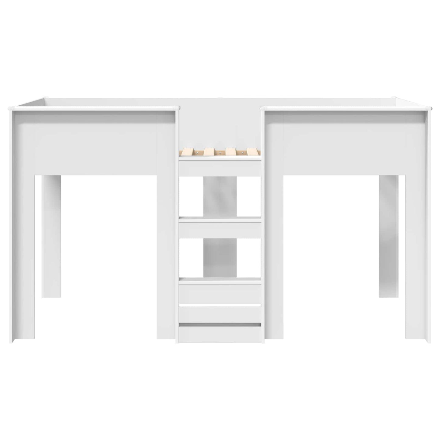 vidaXL Κρεβάτι Κουκέτα για Παιδιά Λευκό 80 x 200 cm Επεξεργασμένο ξύλο