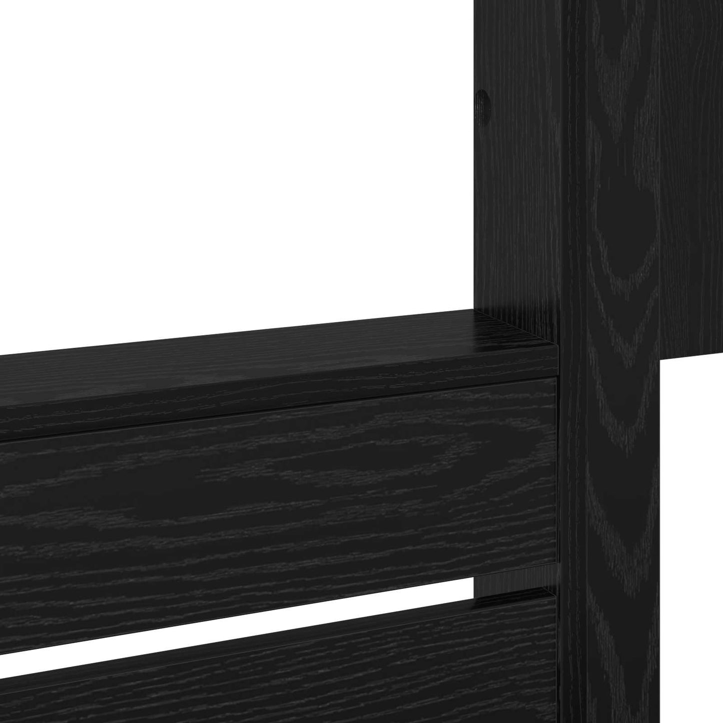 vidaXL Κρεβάτι Κουκέτα για Παιδιά Μαύρη Οξυά 100 x 200 cm