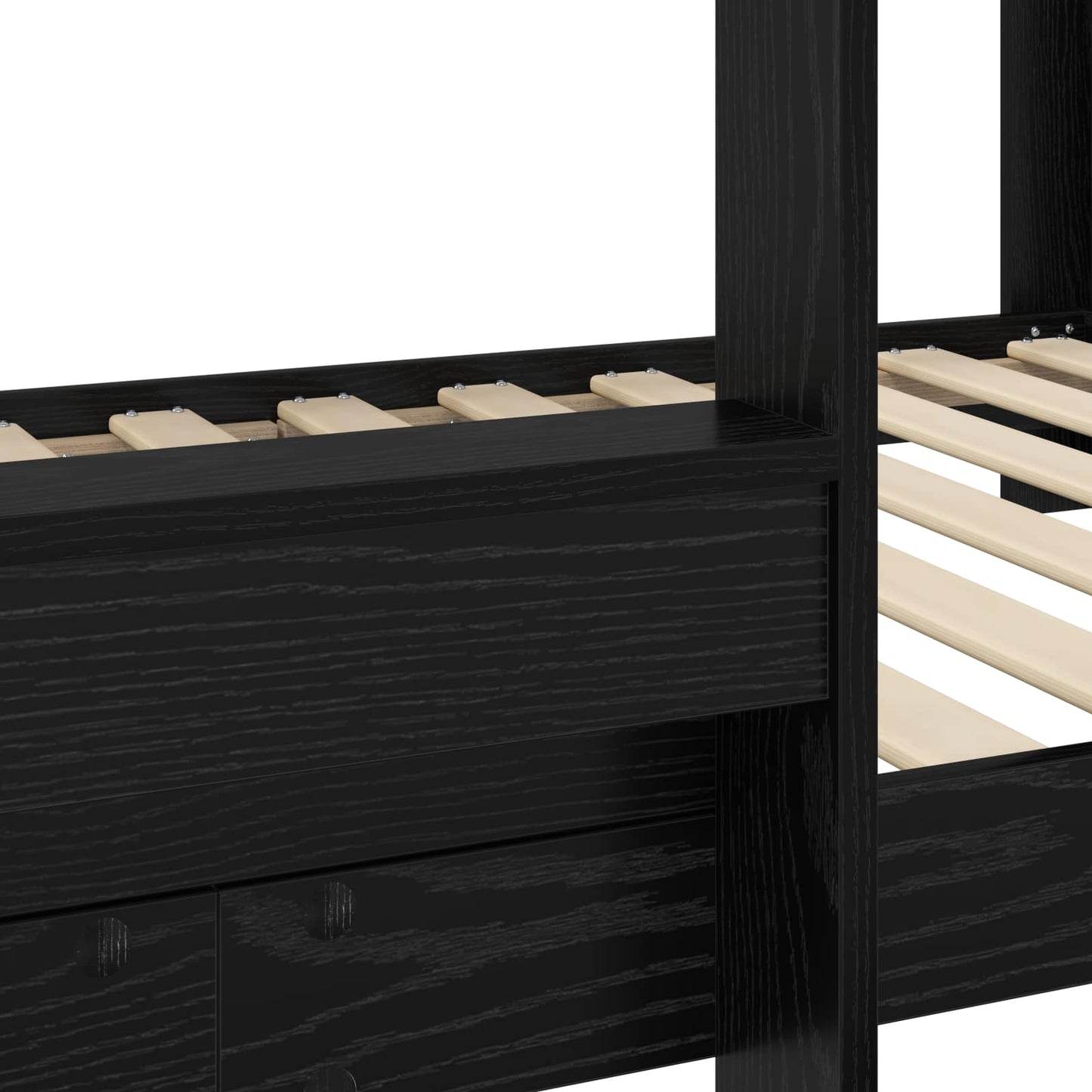 vidaXL Κρεβάτι Κουκέτα για Παιδιά Μαύρη Οξυά 100 x 200 cm