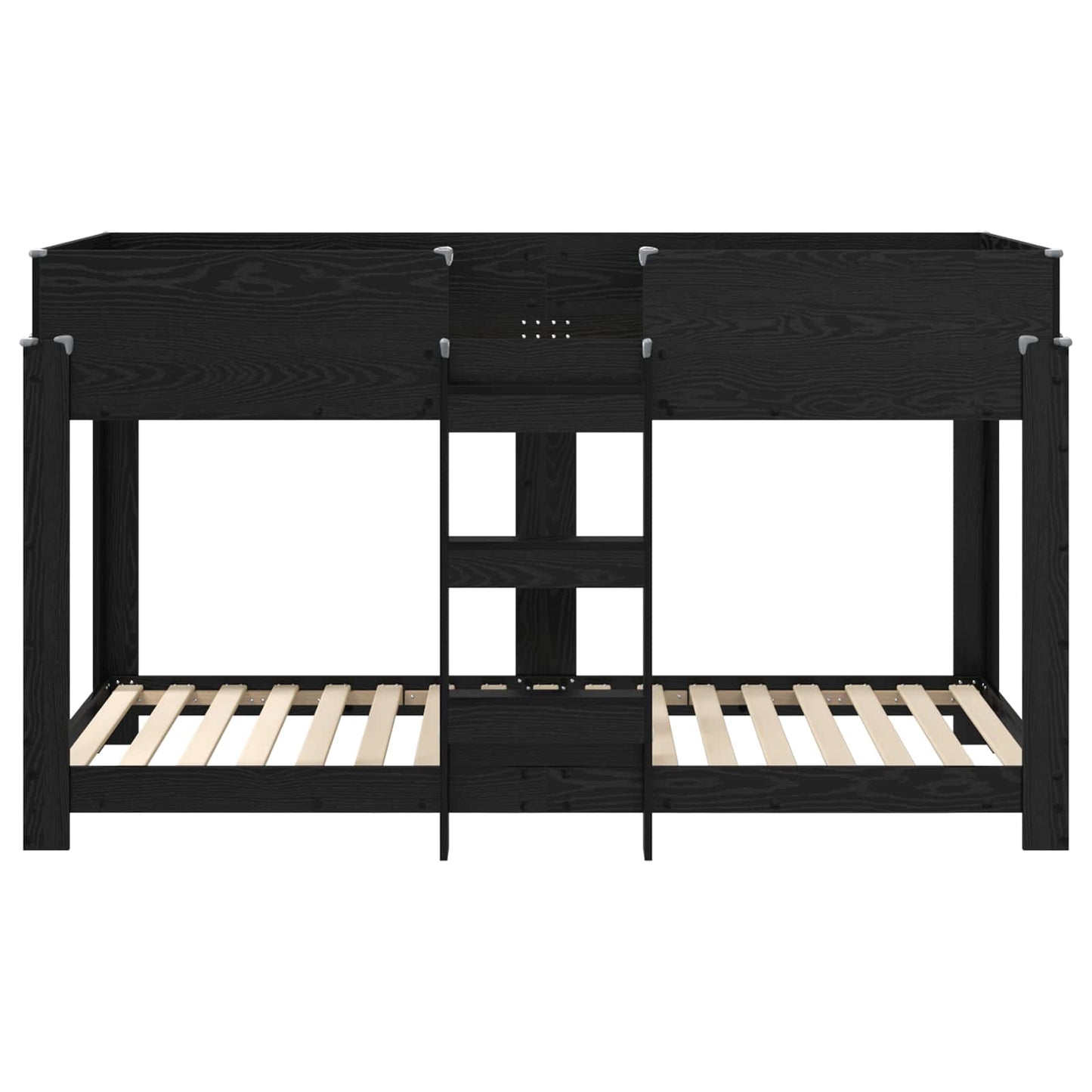 vidaXL Κρεβάτι Κουκέτα για Παιδιά Μαύρη Οξυά 80 x 200 cm