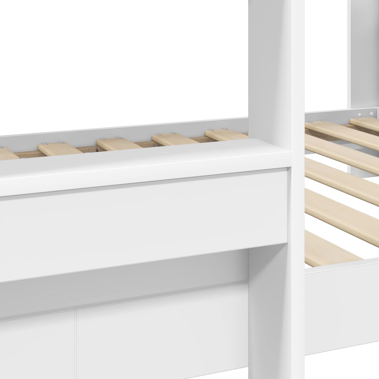 vidaXL Κρεβάτι Κουκέτα για Παιδιά Λευκό 75 x 190 cm Επεξεργασμένο ξύλο