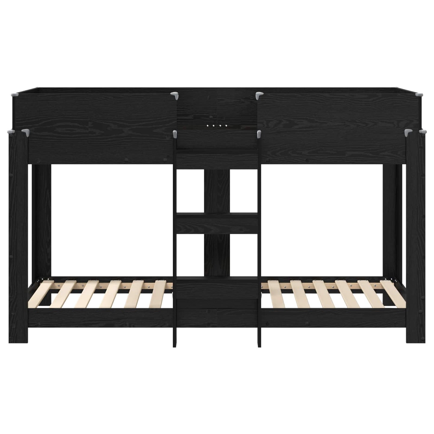 vidaXL Κρεβάτι Κουκέτα για Παιδιά Μαύρη Οξυά 75 x 190 cm