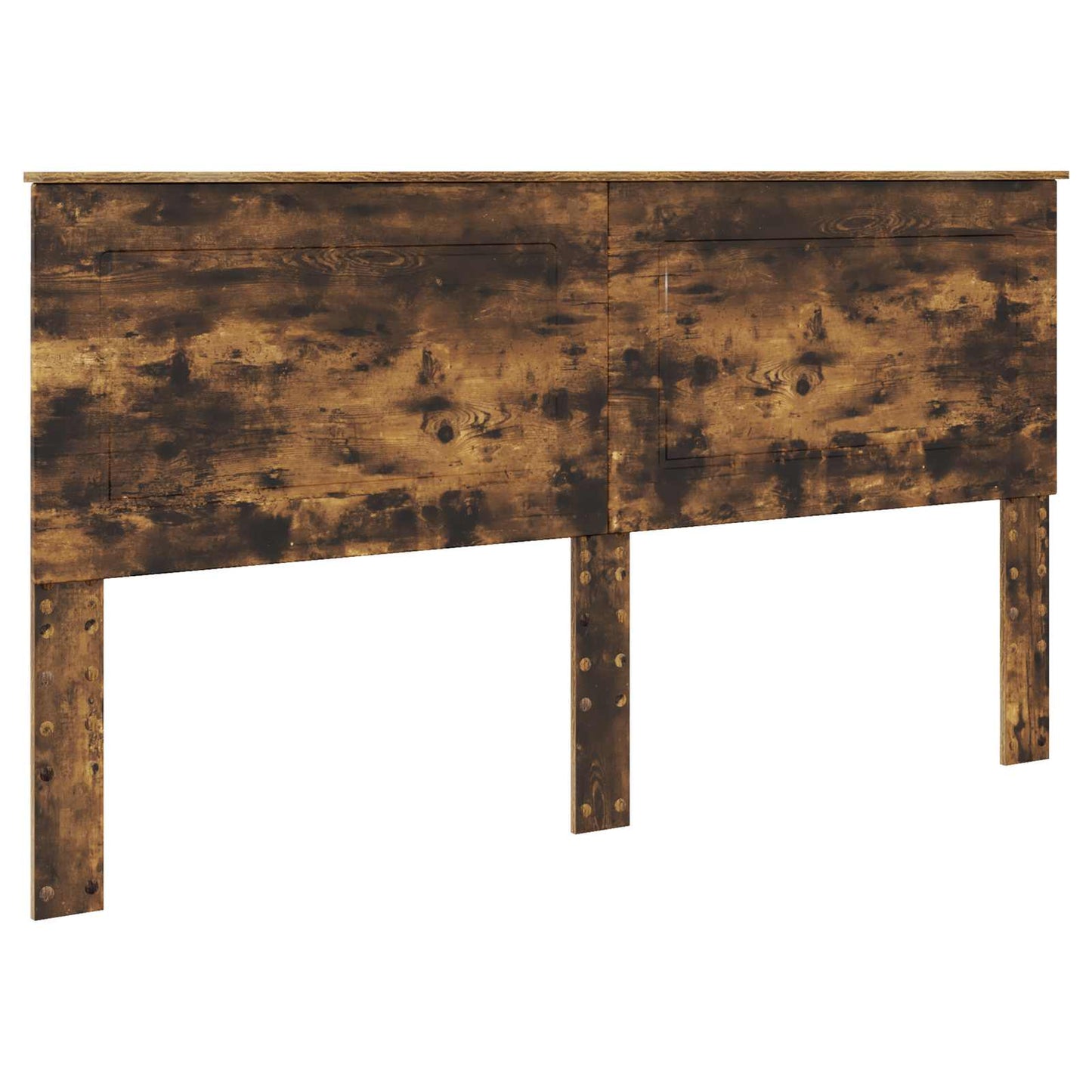 vidaXL Σκελετός Κρεβατιού με κεφαλάρι Καπνιστό Δρύς 180 x 200 cm