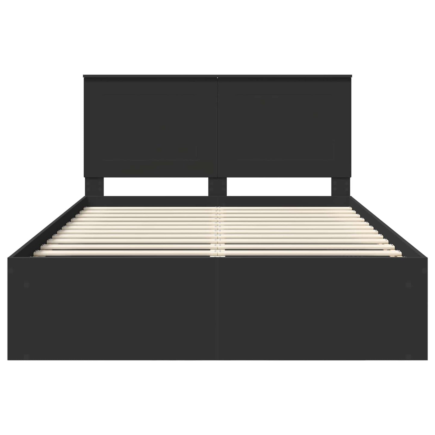 vidaXL Σκελετός Κρεβατιού Μαύρο 150 x 200 cm Στερεά ξυλεία πεύκου