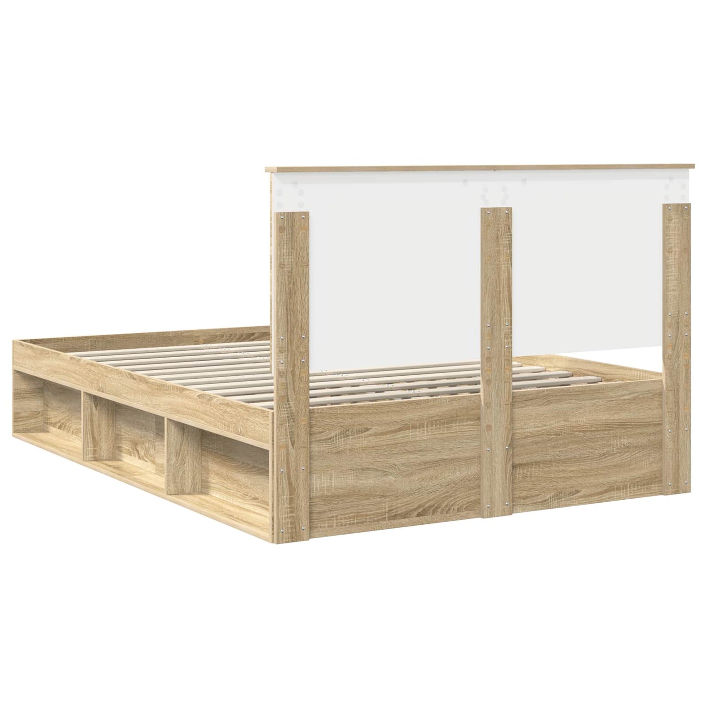 vidaXL Σκελετός Κρεβατιού με κεφαλάρι Δρύς Sonoma 150 x 200 cm