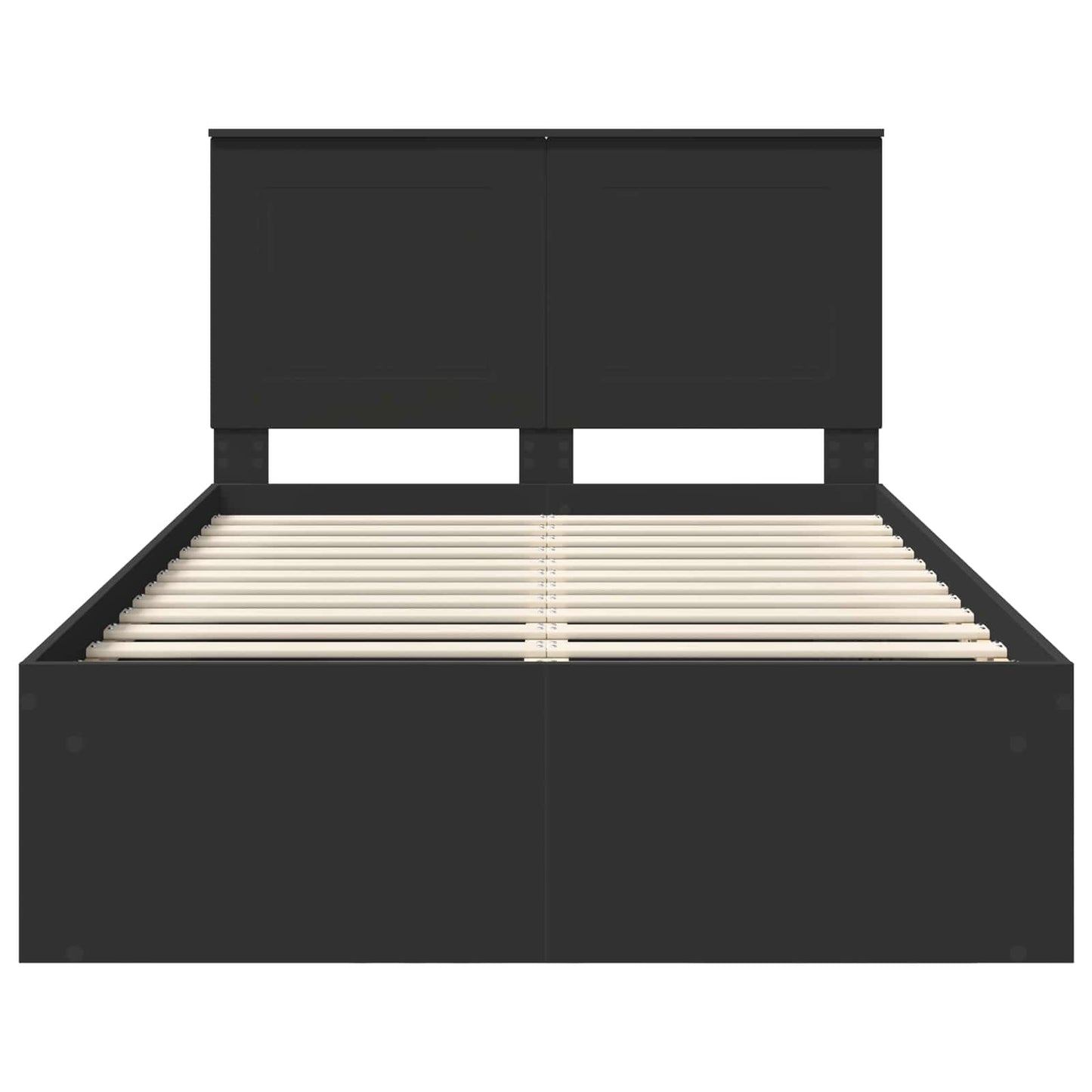vidaXL Σκελετός Κρεβατιού Μαύρο 120 x 190 cm Στερεά ξυλεία πεύκου