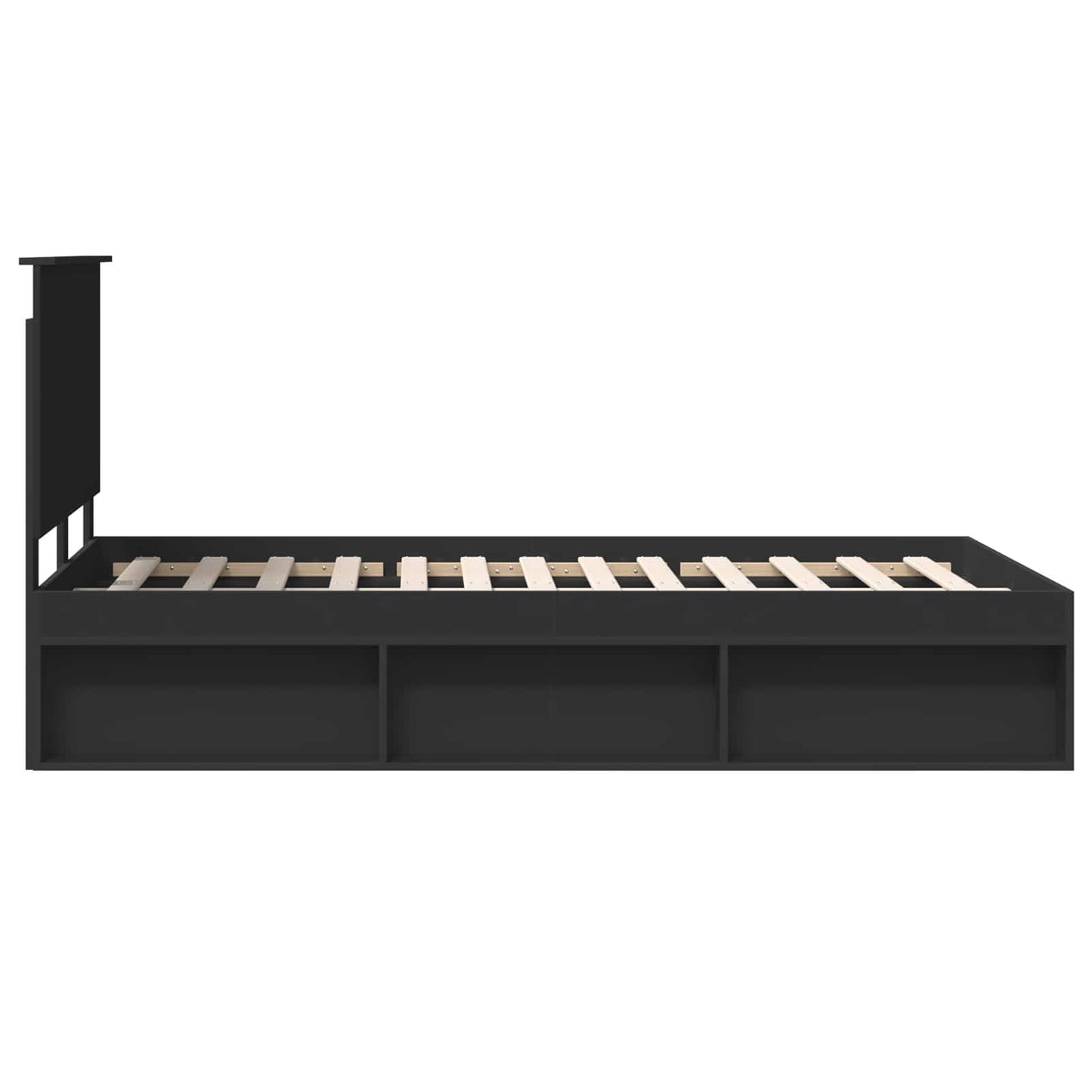 vidaXL Σκελετός Κρεβατιού Μαύρο 120 x 190 cm Στερεά ξυλεία πεύκου
