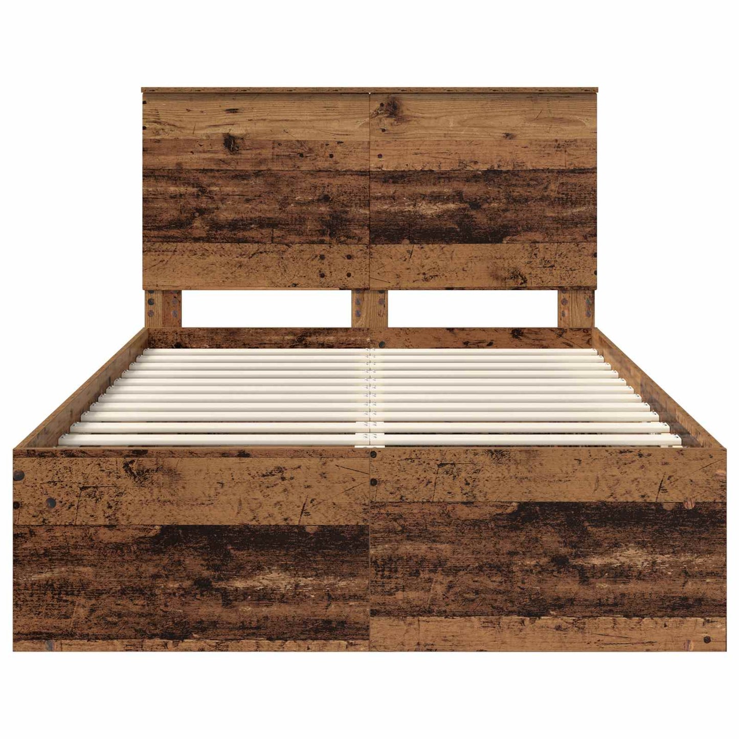 vidaXL Σκελετός Κρεβατιού Παλιό ξύλο 120 x 190 cm Στερεά ξυλεία πεύκου