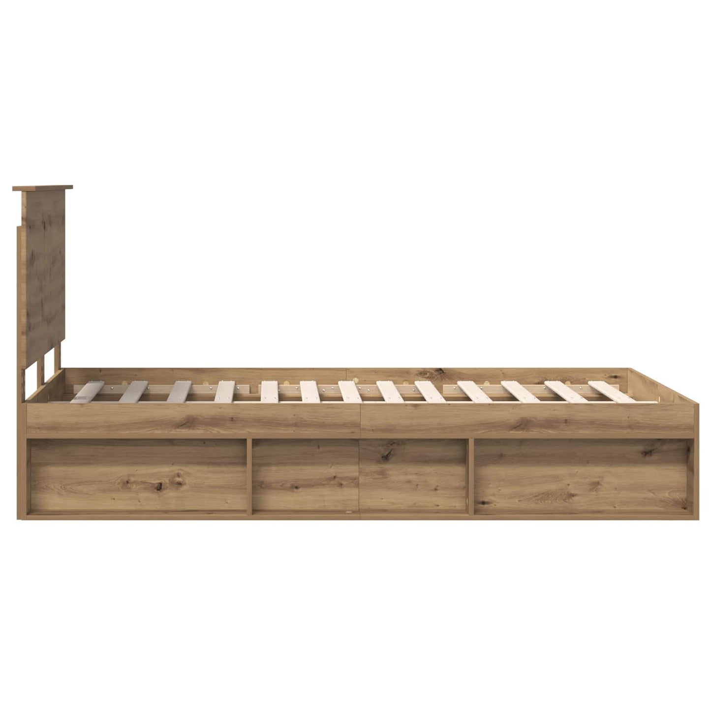 vidaXL Σκελετός Κρεβατιού Καρυδιά Χειροποίητης Εργασίας 120 x 190 cm