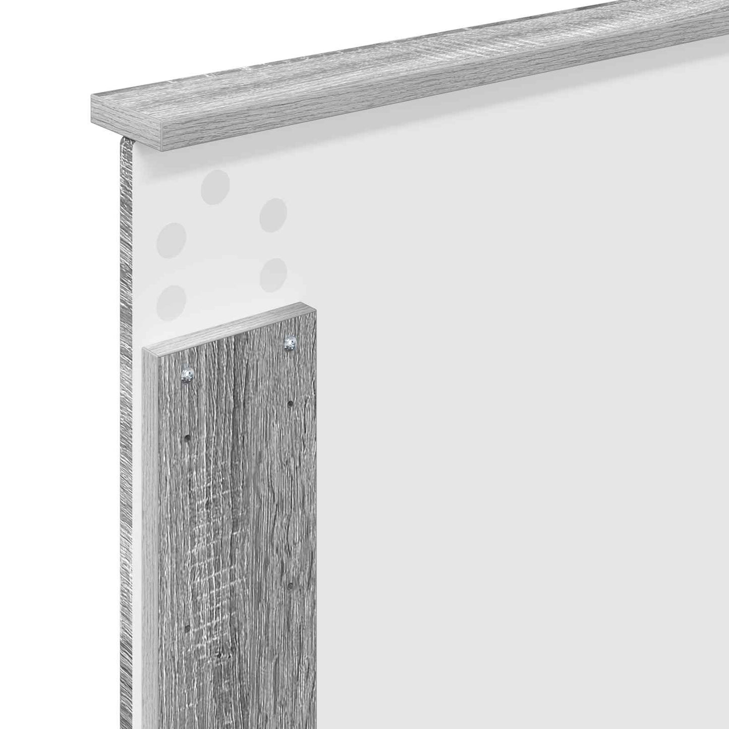 vidaXL Σκελετός Κρεβατιού με κεφαλάρι Γκρίζο Σονομα 90 x 200 cm