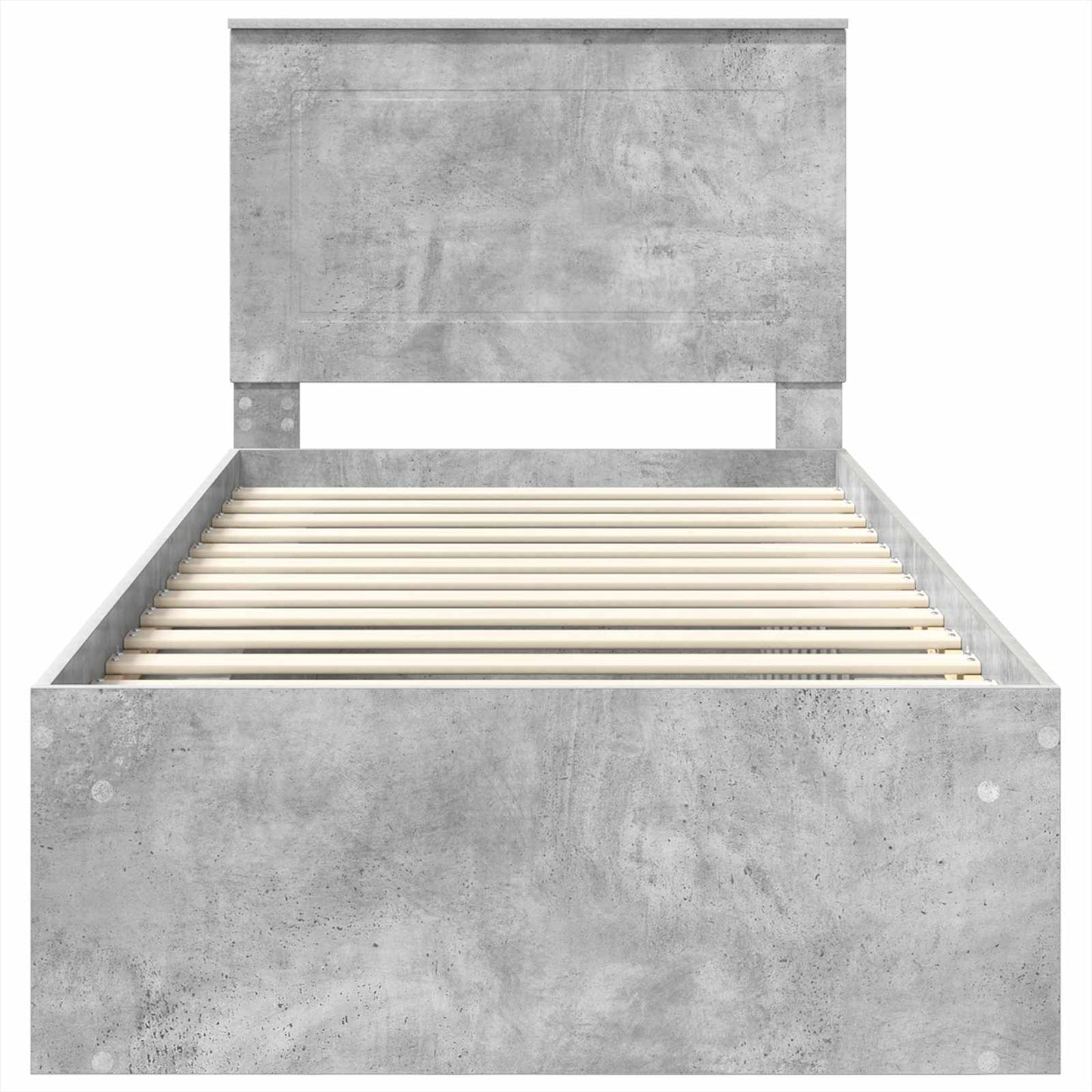 vidaXL Σκελετός Κρεβατιού Γκρι Μπετόν 75 x 190 cm Στερεά ξυλεία πεύκου