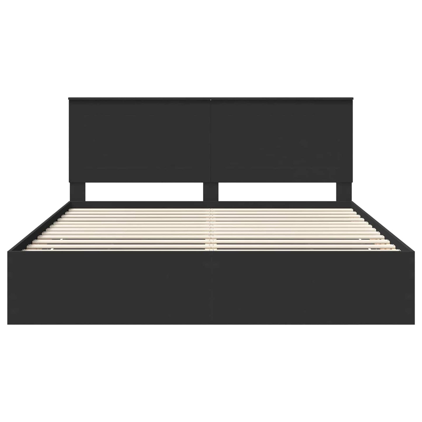 vidaXL Σκελετός Κρεβατιού Μαύρο 180 x 200 cm Μηχανήματος Ξύλο