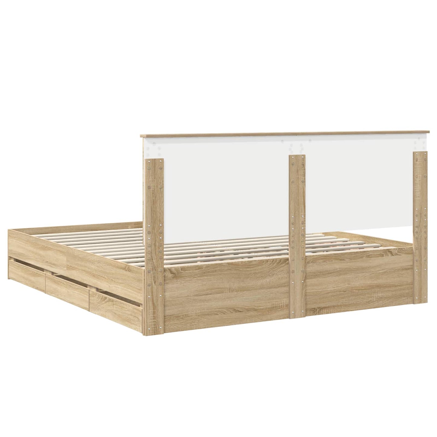 vidaXL Σκελετός Κρεβατιού Δρύς Sonoma 180 x 200 cm Μηχανήματος Ξύλο