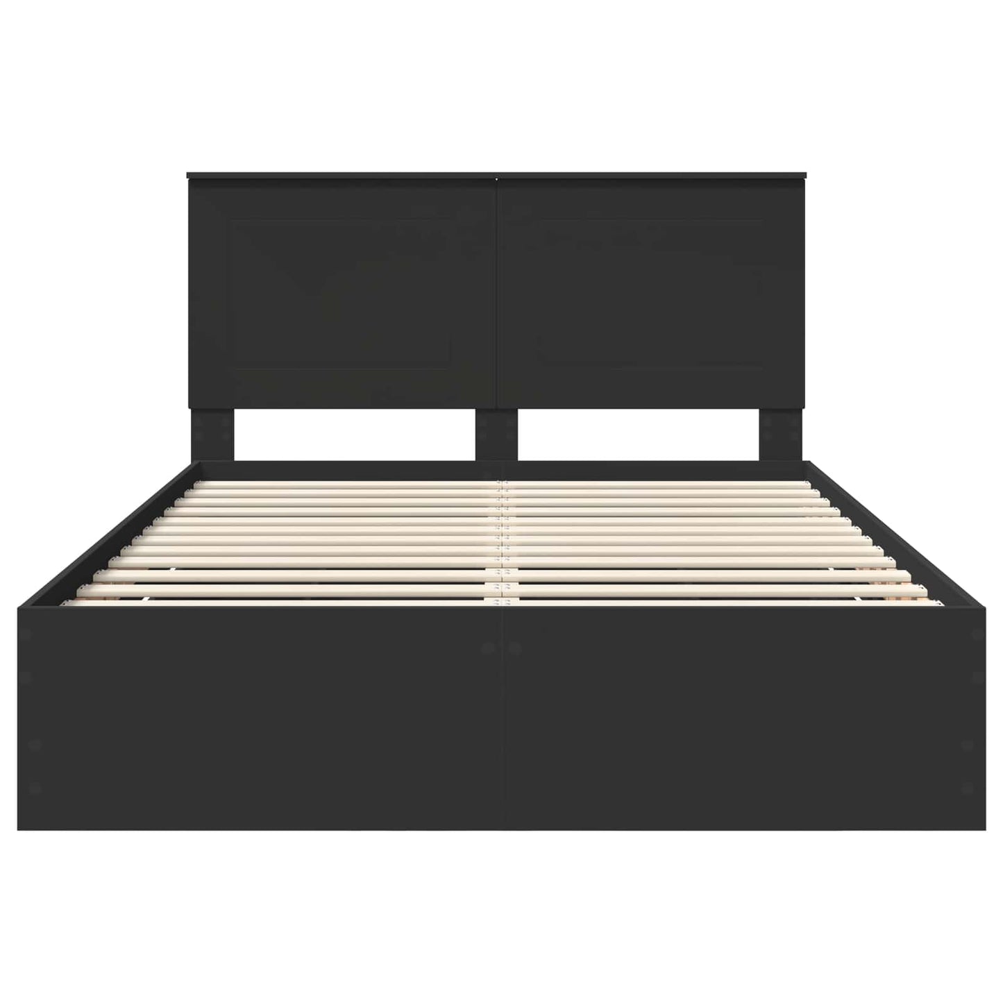 vidaXL Σκελετός Κρεβατιού Μαύρο 160 x 200 cm Μηχανήματος Ξύλο